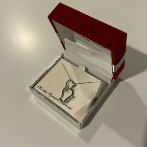 1/10 Carat Diamond Sterling Silver Cat Necklace